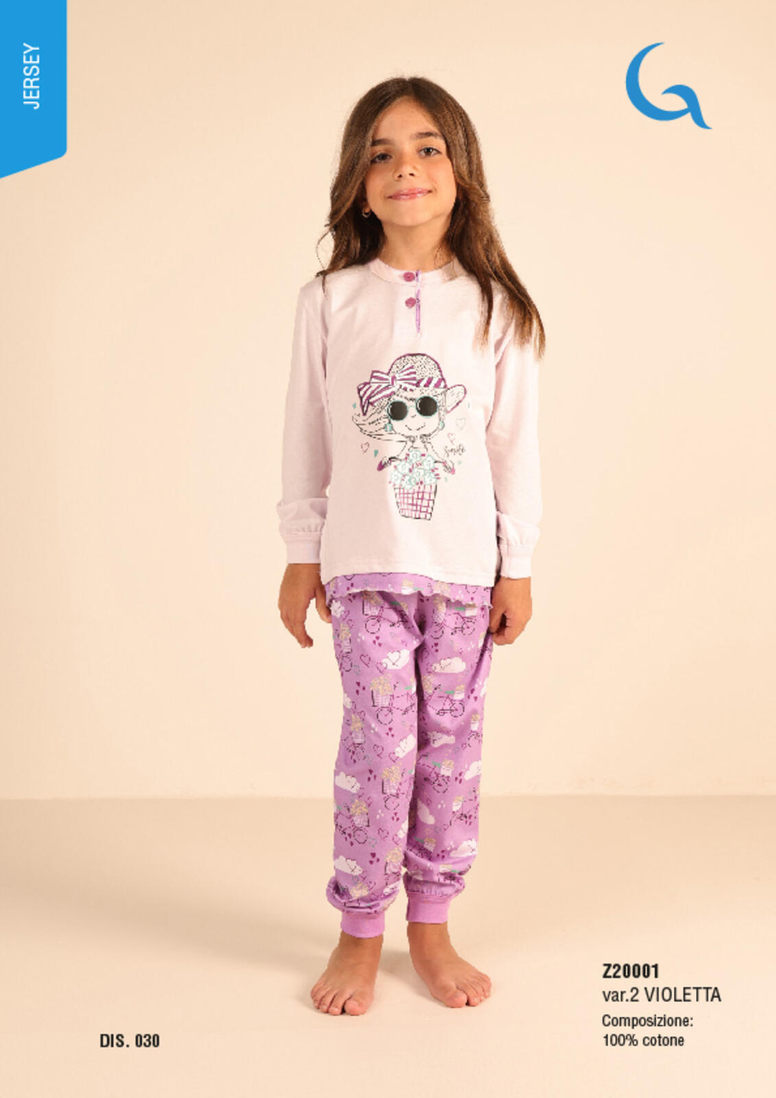 PIGIAMA BAMBINA M/L Z20001 Tellini S.r.l. Ingrosso Abbigliamento